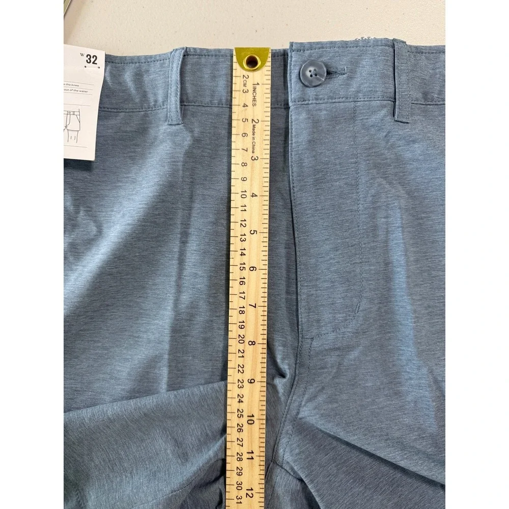 Goodfellow & Co Mens 32 Hybrid Swim Shorts Blue‎ 7 Inch Inseam 4-Way Stretch NEW